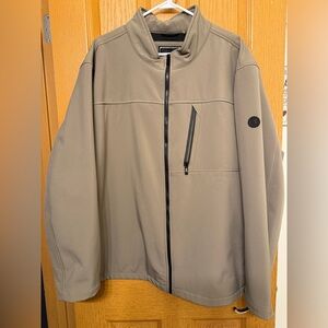 Calvin Klein Men's Taupe 4 way Stretch Water Resistant Jacket 4X